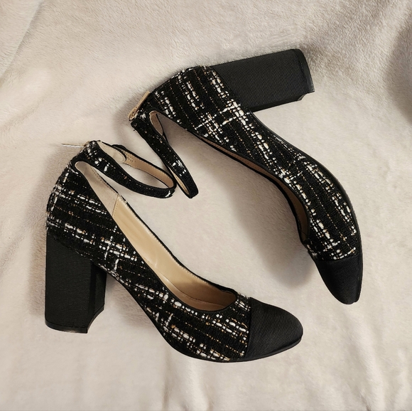 Unisa Plaid Chunky Heels Size 8 - Picture 1 of 6